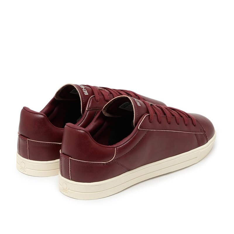 Image of United Colors of Benetton Mens United Colors of Benetton Solid Lace-up Classic Leather Finish Sneakers Sneaker
