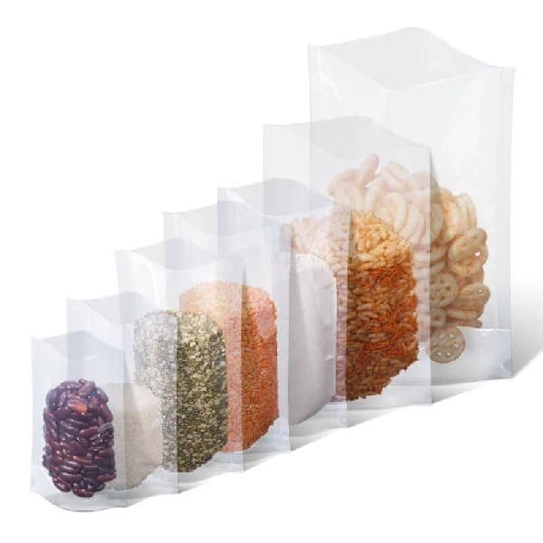 PE - USA Packing Pickle Plastic Stand Up Pouches – 50 Pcs - Transparent Food Grade Poly Bags - Moisture-Proof, Reusable Ziplock Polythene Bags for Packing and Storage (100 g)-image-1