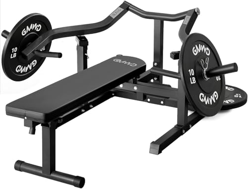 Image of GMWD Chest Press Machine, Bench Press Machine with Independent Converging Arms, Adjustable Flat Incline Bench for Chest, AB Workouts, Shoulder Home Gym Equipment