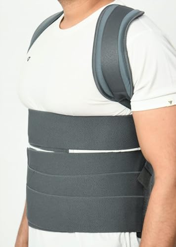 Image of Oliver Taylor Brace Urbane Back Dorso Lumbar Spinal Support Belt Posture Lumbar Support Posture Corrector (Grey) (Gray, S)