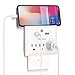 Multi Plug Outlet Extender with USB Wall Charger and Night Light, Cruise Ship Travel Power Strip with 2 USB 3 Outlet Splitter Adapter for Phone Charger Wall Plug
