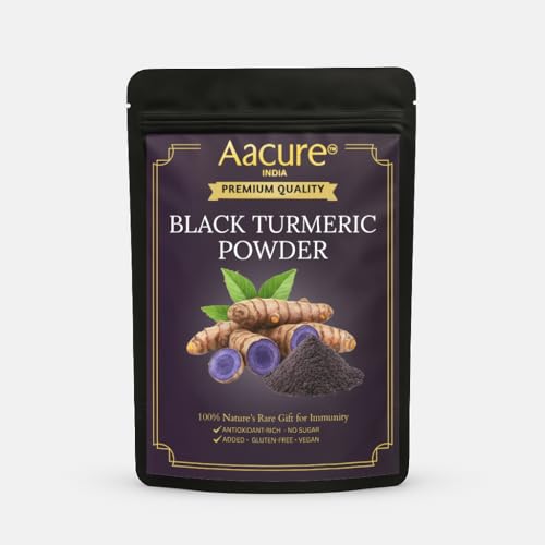 Aacure Black Haldi Powder 3.5oz | Black Turmeric Powder | Natural Curcuma Caesia | Traditional & Herbal Use
