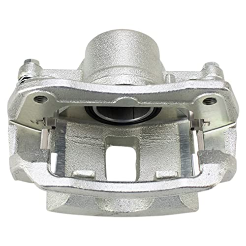 Image of TRQ Front Driver and Passenger Side Brake Caliper Set Caliper Brackets Compatible with 05-06 Chevrolet Cobalt with Rear Drum Brakes, 07-10 Cobalt with Rear Drum Brakes with 4 Lug Wheels