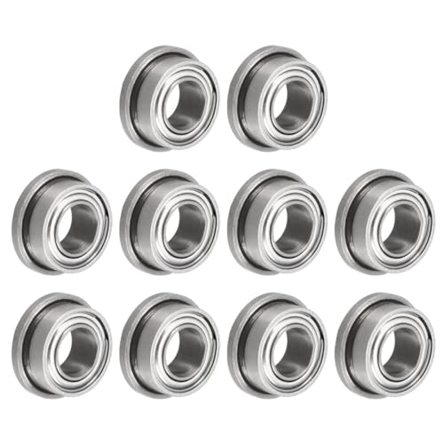 Rodamientos de bola de brida FR144ZZ en miniatura blindados de metal, 10 uds 1