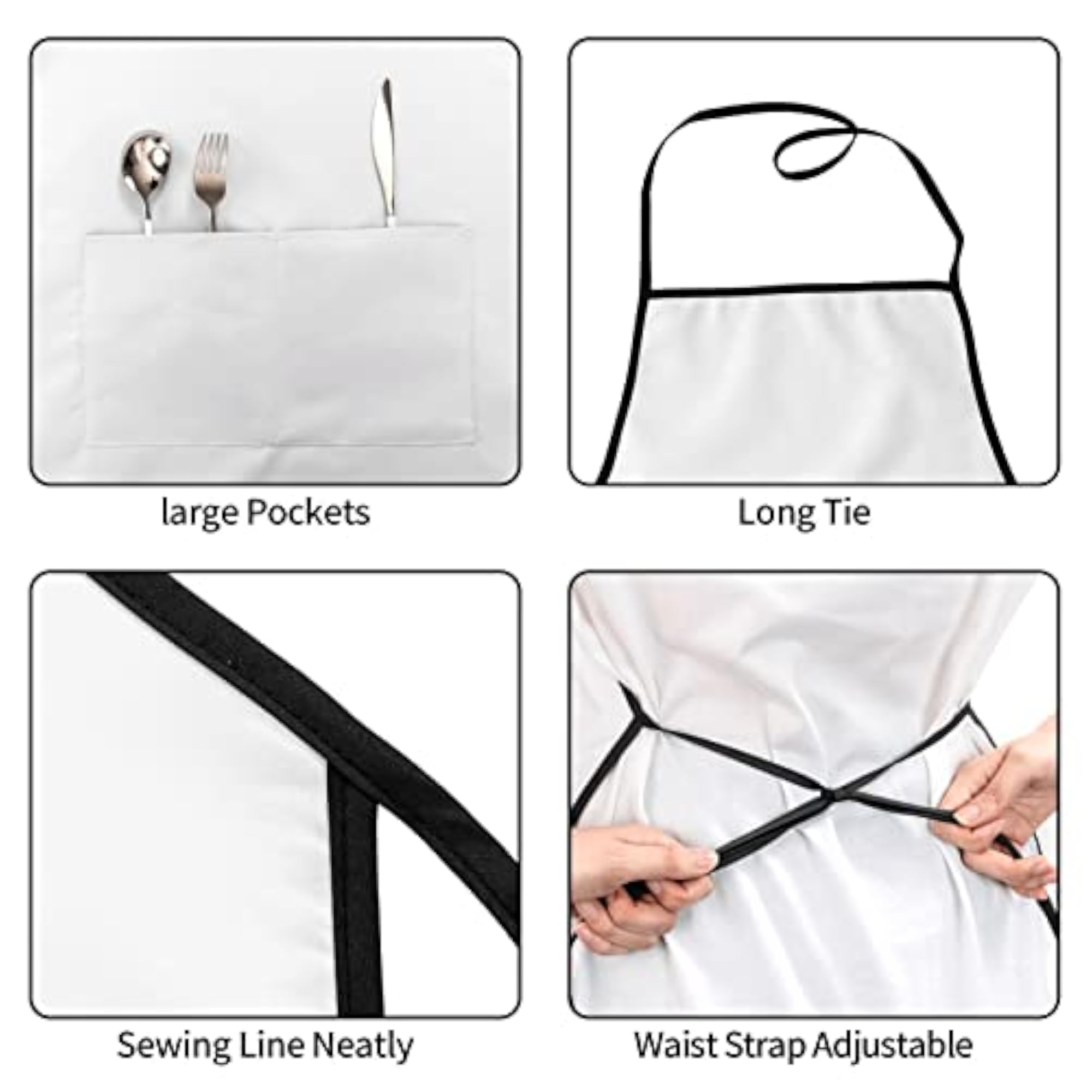 Personalized Chef Cooking Apron with Pocket for Men & Women