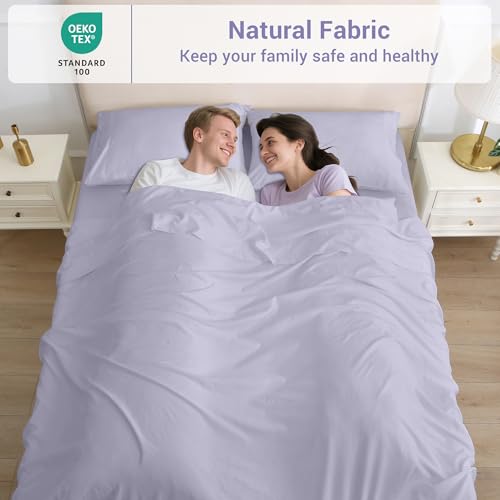 Image of Softan Microfiber Twin Sheet Set with Non-Slip Corner Straps, Voilet | 15 inch Deep Pocket Fitted Bed Sheets, Double Brushed Microfiber, Sheets & Pillowcase for All Season