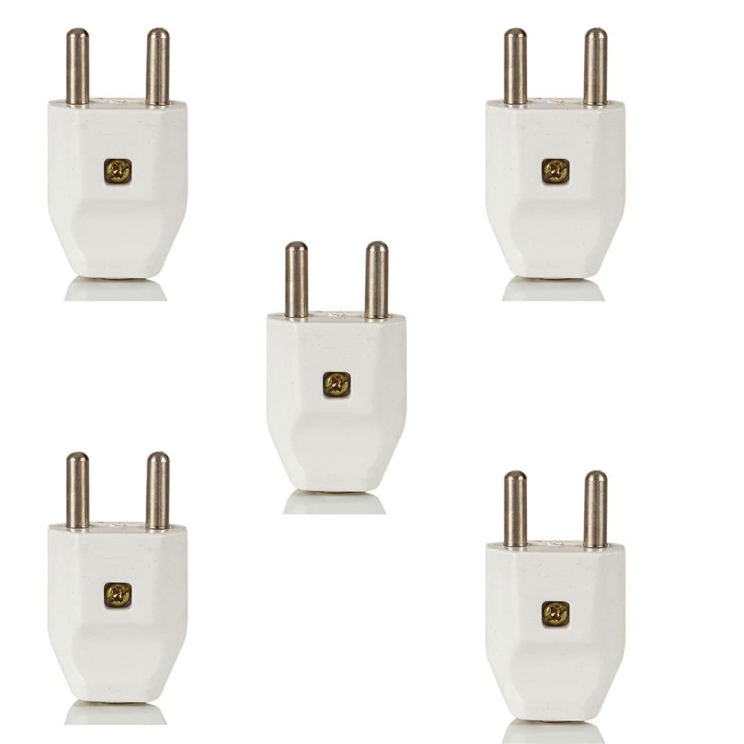 Hi-PLASST 6A 2 Pin Plastic Plug Top 240V Royal Male Plug for Fan Table, Mixers, Electric Choppers, Lights, LEDs, Air Coolers, etc. (7 cm, 3.5 cm, 2 cm) (Classy-2 Pin, 5.00) (B0CSPTG64H) Amazon Price History, Amazon Price Tracker