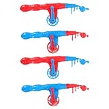 lurrose 4個 伸縮可能な 軽量プラスチック製 用釣り竿 耐久性に優れ 滑らかな表面で ランダムカラーの 釣りおもちゃ ランダムカラー