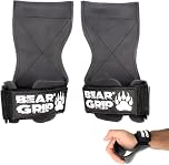 BEAR GRIP Multi Grip Straps/Hooks, Premium Heavy duty weight lifting straps/gloves (Small Rubber)
