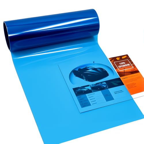 Image of 1797 Car Light Tint Film 12 inchx48 inch Headlight Taillight Vinyl Wrap Dark Blue