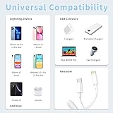 USB C to Lightning Cable 1M+1.8M [Apple MFi Certified] Fast USB C iPhone Charger Cable 2Pack 3FT+6FT Lightning to Type C Cable for iPhone 14 Pro Max 13 12 11 X XS XR Plus - Image 5