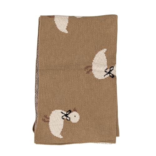Image of Creative Co-Op Cotton Knit Baby Blanket with Ducklings, Multicolor