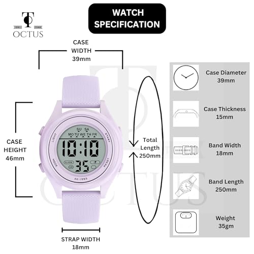 Image of ON TIME OCTUS Digital Unisex Multi-Functional Waterproof Sports Watches for Boys and Girls Above 5 Years-DIGI-027