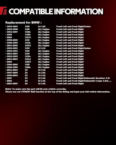 Image of Torchbeam Front Brake Calipers Set for BMW 1994-1995 2001-2005 325i, BMW 2001-2006 325Ci, BMW 2001-2005 325xi, BMW 1996-2000 328i, Front Left and Front Right Calipers Replace # 191618+191619