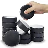 APUXXJUPA 12 Pcs Foam Hockey Pucks, Black Rubber Street Hockey Puck Mini Knee Hockey Balls for Indoor Outdoor Practice for Kids Adults, Diameter 3', Thickness 1'