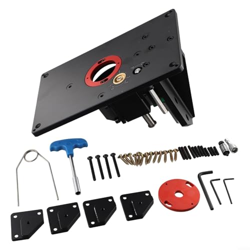 Gdfnmogo Trimmen Machine Lift Tafel,Router Lift Kit, Router Lift Met Vaste Base Houtbewerking,Router Lift Insert Plaat Lifting,Heavy-duty constructie - Afbeelding 3