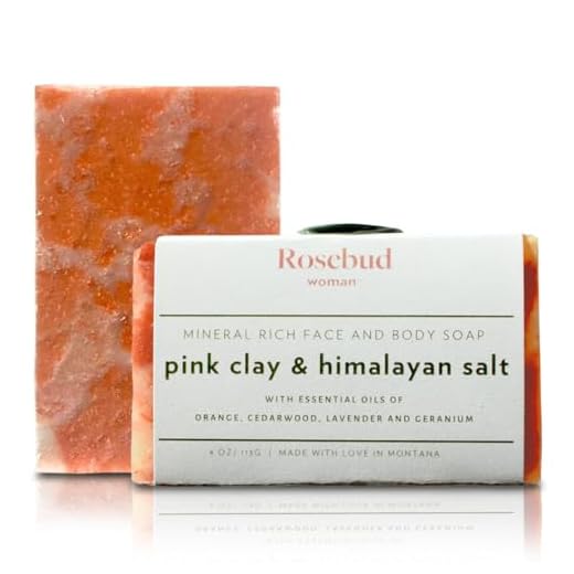 Rosebud Woman Sabonete Facial E Corporal Rico Em Minerais - Barra Esfoliante Com Argila Rosa Sal Do Himalaia, Limpeza Suave, Hidratação Terrosa, Notas Florais Semi-Doces