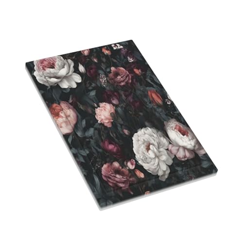Decorative Light Switch Cover Plate Rustic Big Pink Flowers White Peony Floral 1 Gang No Device Single Blank Outlet Covers Wall Plate Cover Switchplate Electrical Faceplate