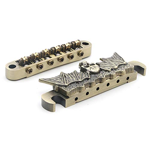 Unxuey Ensemble de cordier et chevalet tune-o-matic en bronze pour guitare électrique Les Paul à 6 cordes - Les Beatles, Paul McCartney, John Lennon, RIngo Starr, George Harrison Unxuey Ensemble de cordier et chevalet tune-o-matic en bronze pour guitare électrique Les Paul à 6 cordes – Image 6
