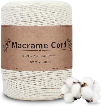 Cotone Corda Cord 3mm X 200m Macrame Corda In Cotone Per Fai Da Te - Foto 8