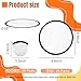 YEAHACLUB 20PCS Foldable Flying Disc Fans with Bags, 9.8'' DIY Handheld Black Egde Fabric Folding Fan for Outdoor Game Activities Birthday Party Favors Gifts, White