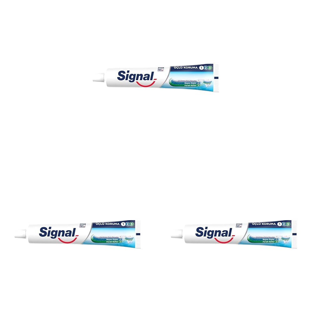 Signal Diş Macunu Üçlü Koruma Çürüklere Karşı Beyaz Dişler Ferah Nefes 50 ml (3 paketi)