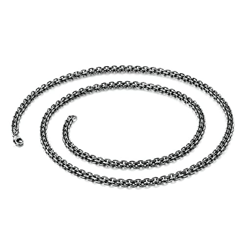 Collier maille forçat KnSam en acier inoxydable, une chaîne bicolore aux finitions soignées