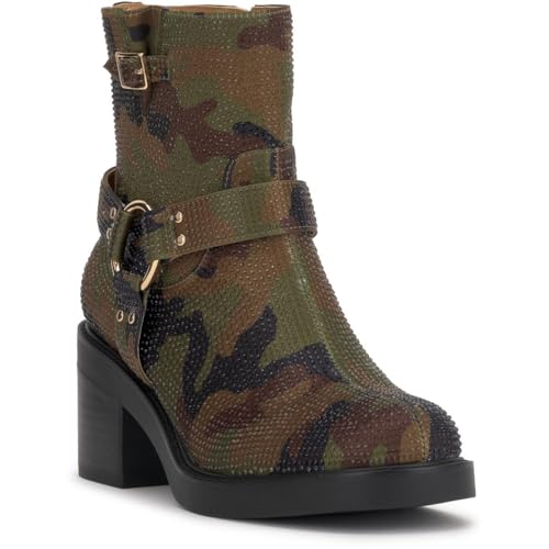 Jessica Simpson Womens Ceridwen Satin Block Heel Ankle Boots - Main Image