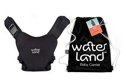 WaterLand Asiento portabebés innovador para agua y tierra, correa de pecho impermeable para niños pequeños con correas ajustables, asiento de transporte ligero para piscina y playa