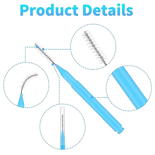Image of 100 Pcs Interdental Brushes, 6 Sizes Braces Flossers for Cleaner | Braces Brush Soft Dental Brushes Toothpicks Dental Floss Picks Dental for Braces Oral Cleaning(10 Colors)