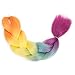 AISI BEAUTY Jumbo Braiding Hair Extensions for Cosplay Rainbow Ombre Braiding Hair Yaki Straight Hair Crochet Jumbo Box Braids Synthetic Hair Extensions (24inches)