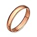 AueDsa Anelli Oro Rosa Oro Anello Donna 18K Rotonda Lucidato Taglia 20