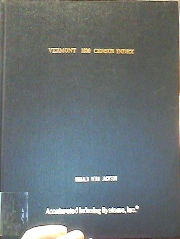 Vermont 1830 census index 0895931435 Book Cover