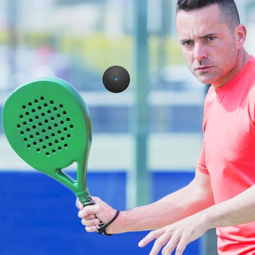 Homoyoyo 3pcs Squash Balls, Single Dot Rubber Racquet Balls for Practice and Skill Development, High Bounce Racquetball for Indoor and Outdoor Court Play Professional High Elasticity - Thumbnail 5