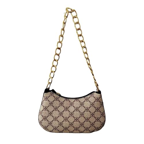 Women's Shoulder Bags Casual Underarm Purses with Metal Chain Strap