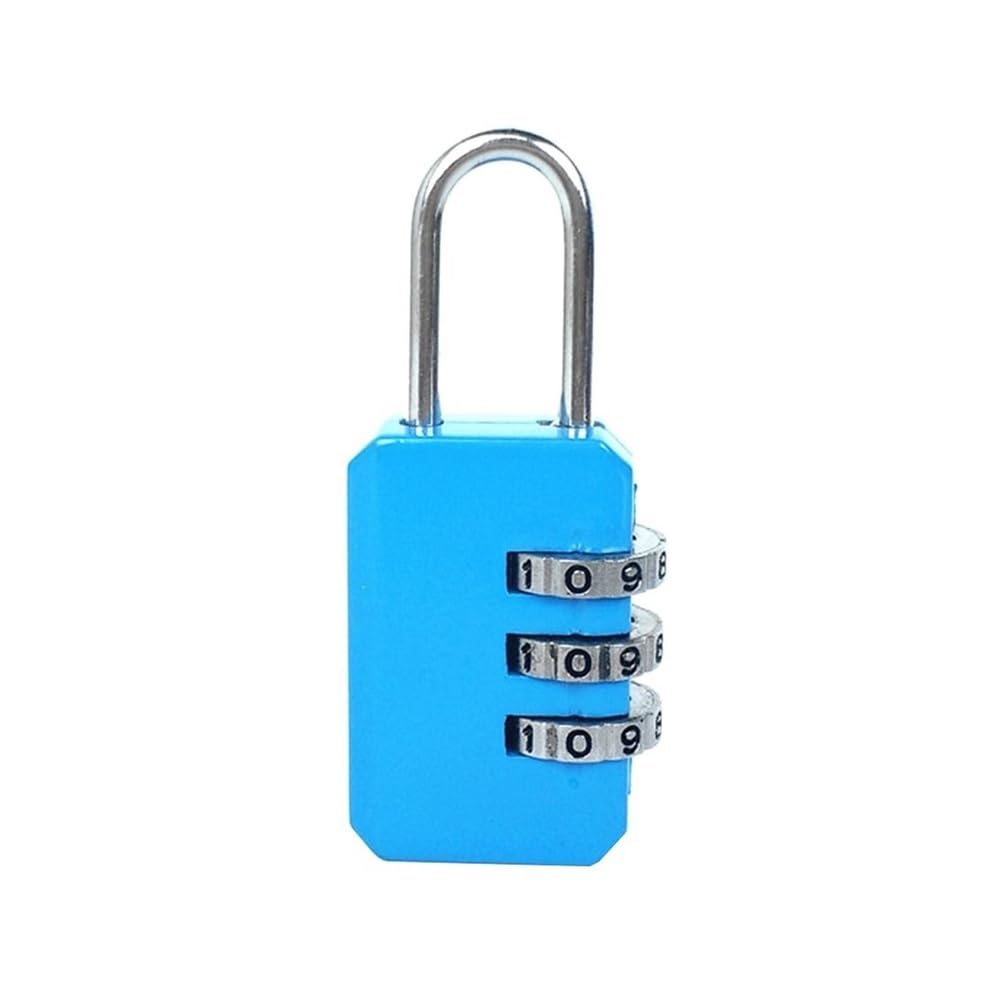 Gnyvzxplq Blu Suitcase Locks, 3 Digit Combination Password Lock For Luggage Travel Security Multicolor(Blu)