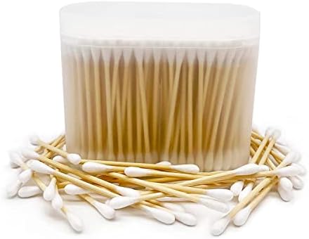 900pcs Bamboo Cotton Swabs, Biodegradable Wooden Cotton Buds