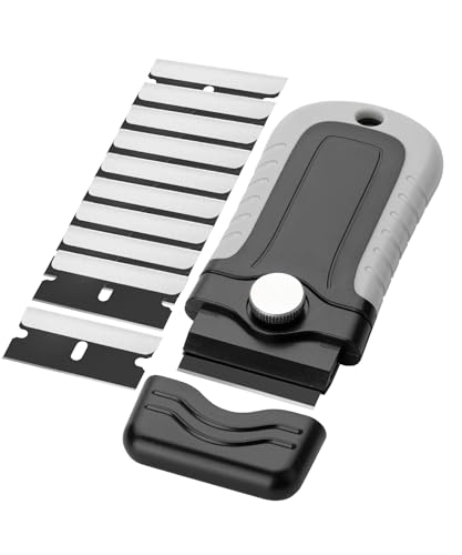 Bates- Razor Blade Scraper, Razor Scraper Set with 10 pcs Extra Blades, Window Scraper Tool, Glass Scraper Blades, Blade Scraper, Razor Blade Scraper Tool, Razor Scraper Tool