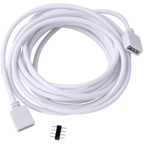 ESUMIC® Extension Cable Wire With 4Pin Plug for LED Strip Ribbon (5M) Cover