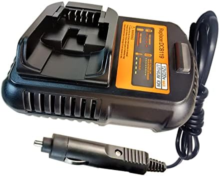 DCB119 Car Charger Replace Dewalt 20v 12V Battery Charger DCB119 to Charge DCB201 DCB202 DCB203 DCB205 DCB206 DCB606 DCB609...
