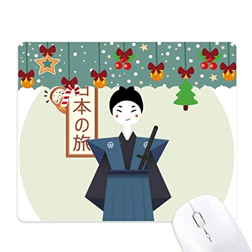 Tapis de souris de Noël traditionnel japonais Bushi idée cadeau originale pour bureau de jeu