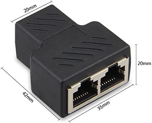 Image of Tobo RJ45 Splitter, Ethernet Splitter, RJ45 Splitter Adapter LAN Network Internet Splitter 1 to 2, Ethernet Cable &LAN Internet Splitter for Cat5 Cat5e Cat6 Cat 7 (Pack of 10)