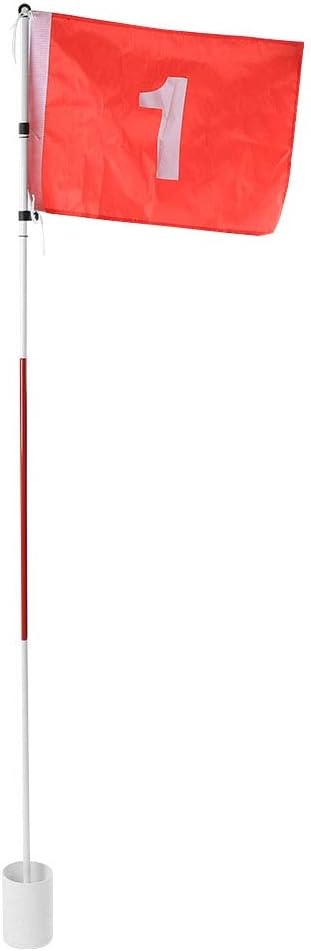 3 Section Practice Golf Pin Flags Set, Removable Metal BarHole Cup Golf Course Set Nylon Flag, Adjustable Flag Golf Flags, Golf Pin Flag Hole Cup Set