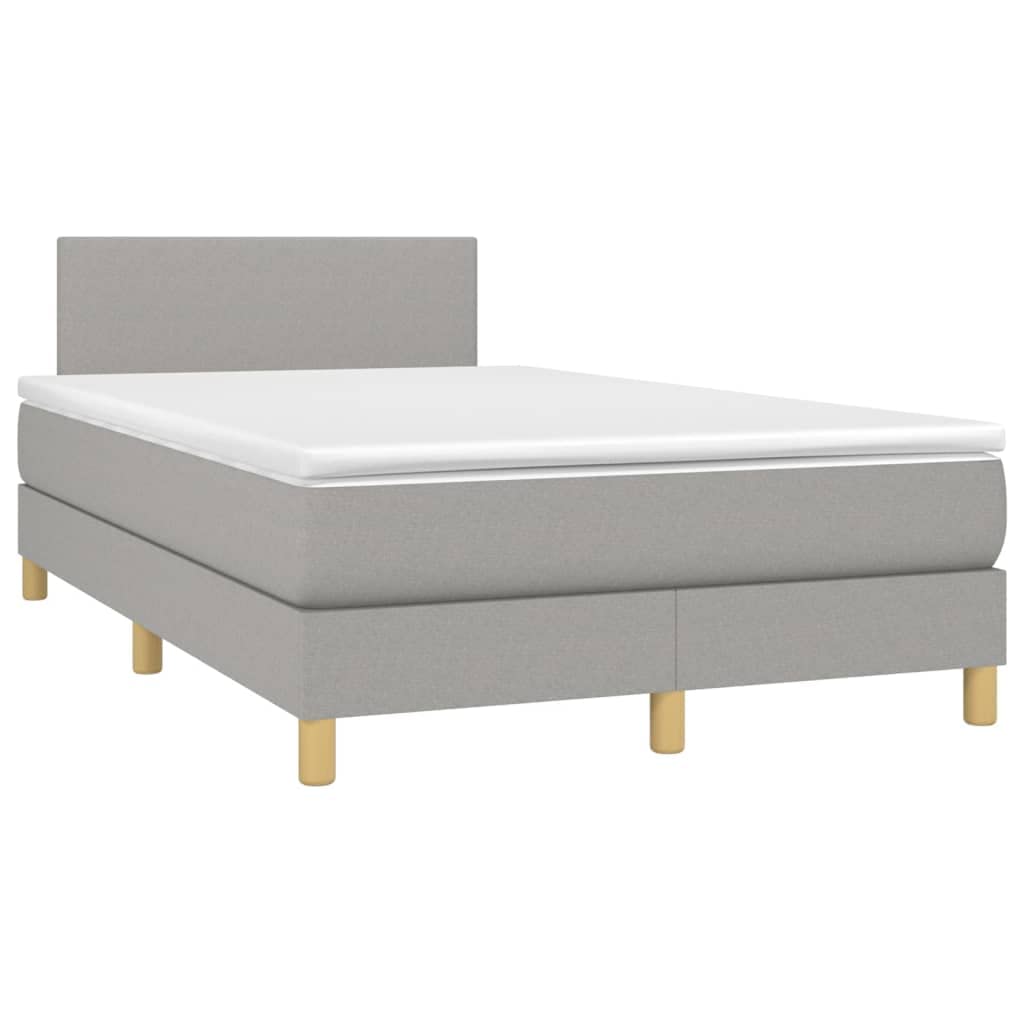 A molle insacchettate con testiera regolabile Grigio chiaro 120x200cm
