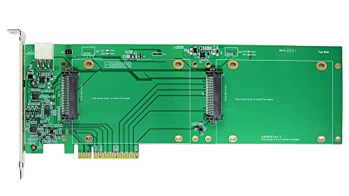 Micro SATA Cables & PCIe x8 Gen 4 for Bifurcated U.2 NVME Dual Port AIC - High-Speed Performance