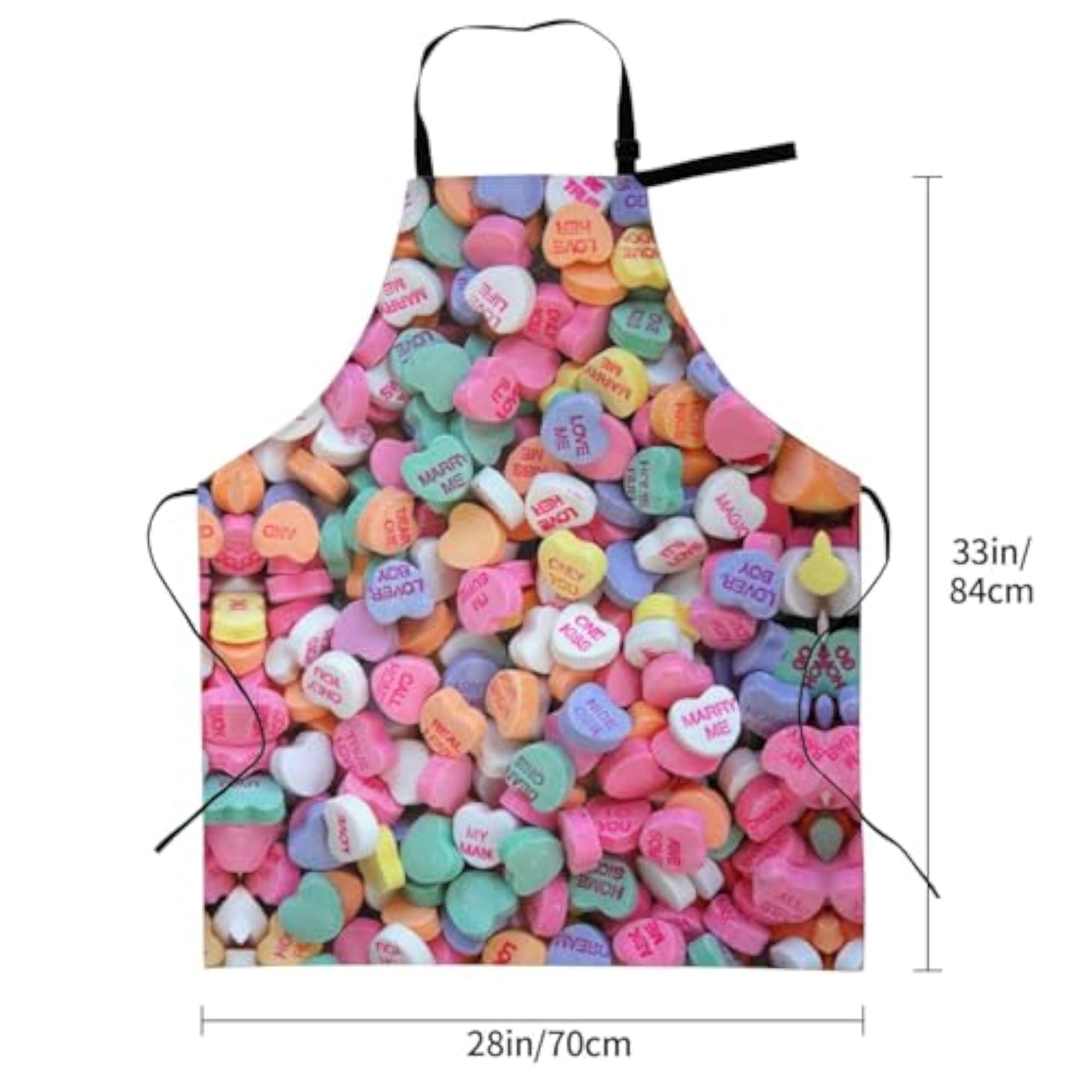 Red Heart Apron with Pockets