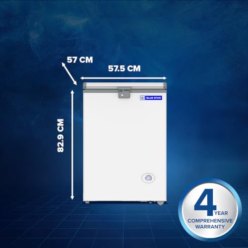Image of Blue Star HT2-N130, 130 Liter Hard Top Single Door Deep Freezer (108 Liter, White, 2-star)