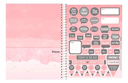 Agenda Espiral Planner Blush Azul 2021 - Foroni