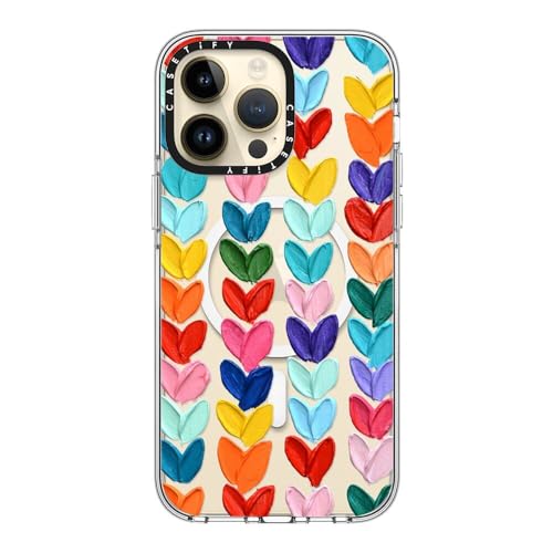Coque transparente iPhone 14 Pro Max CASETiFY MagSafe haute protection cœurs