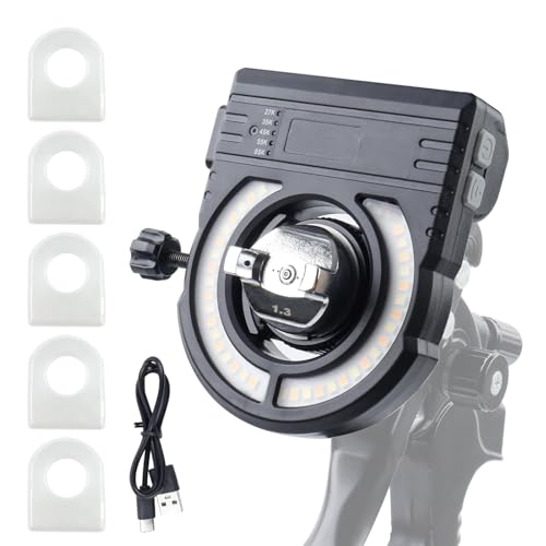 YUEHISY Farbspritzpistolenlicht, Einstellbar 2700K-6500K 250lm 500lm LED-Licht mit Schutzabdeckungen, 2600mAh Wiederaufladbar, für Universal Auto